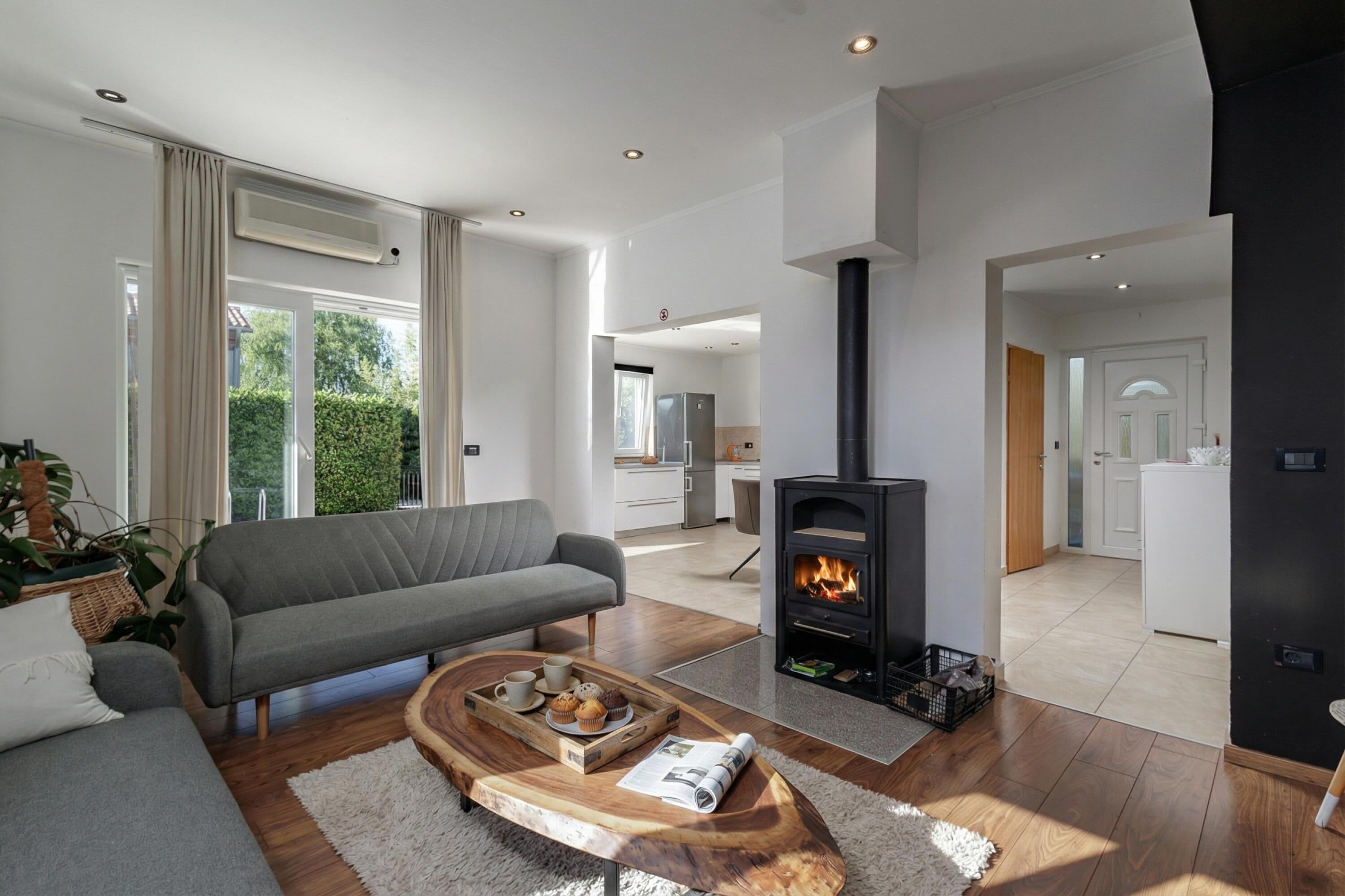 Family House, Multiple Bedrooms (Pool House Kristina) | Living area | Flat-screen TV