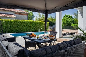 Family House, Multiple Bedrooms (Pool House Kristina) | Outdoor dining -  Pool House Kristina (Sveta Nedelja)