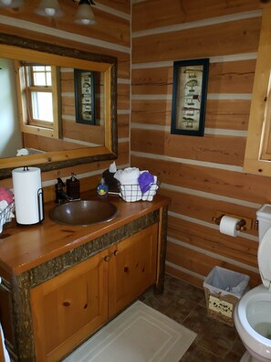 淋浴设施、按摩浴缸、吹风机、毛巾