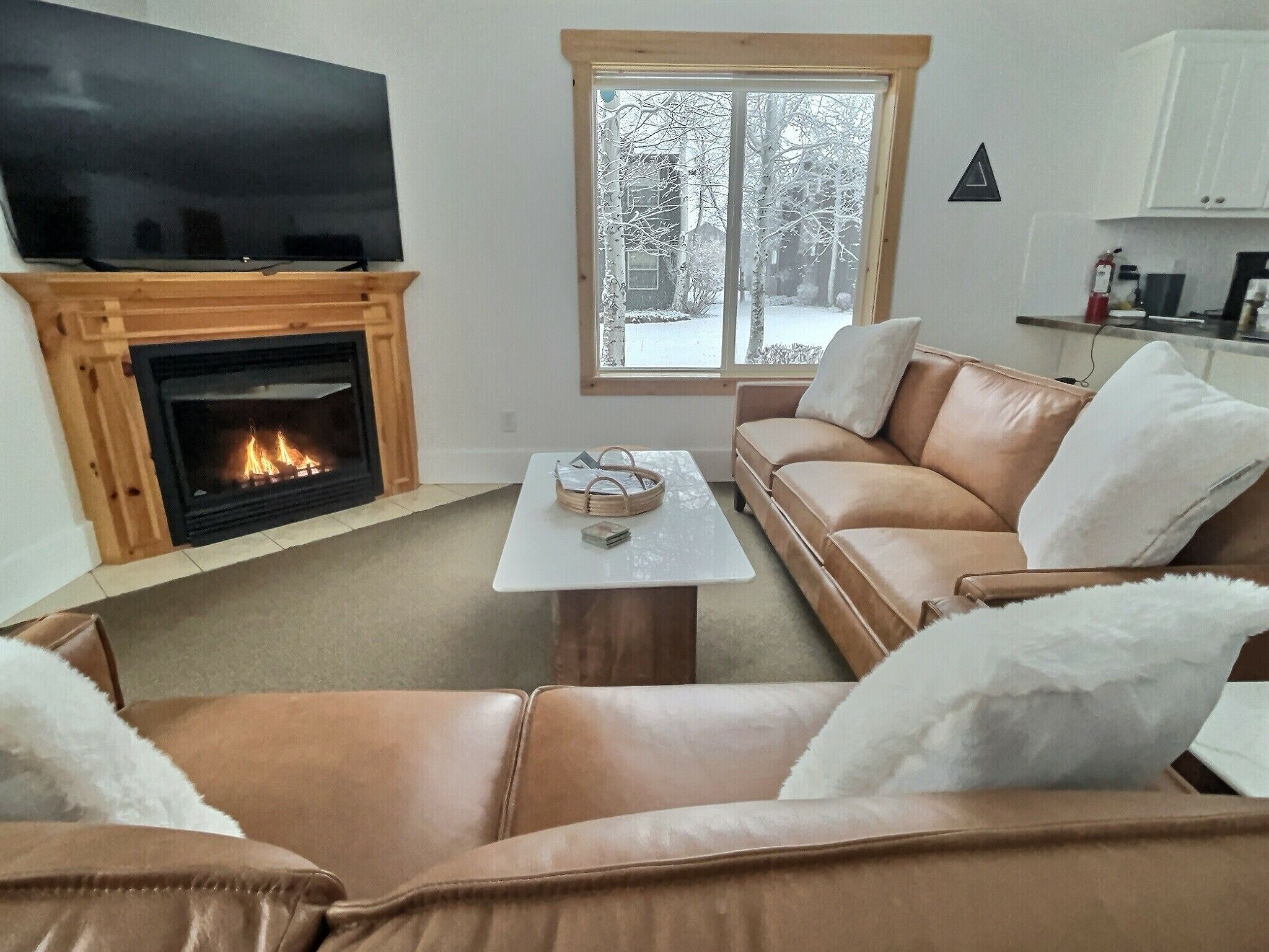 Smart TV, fireplace, video games, table tennis