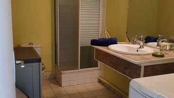 SĂšche-cheveux, serviettes fournies, savon, papier toilette
