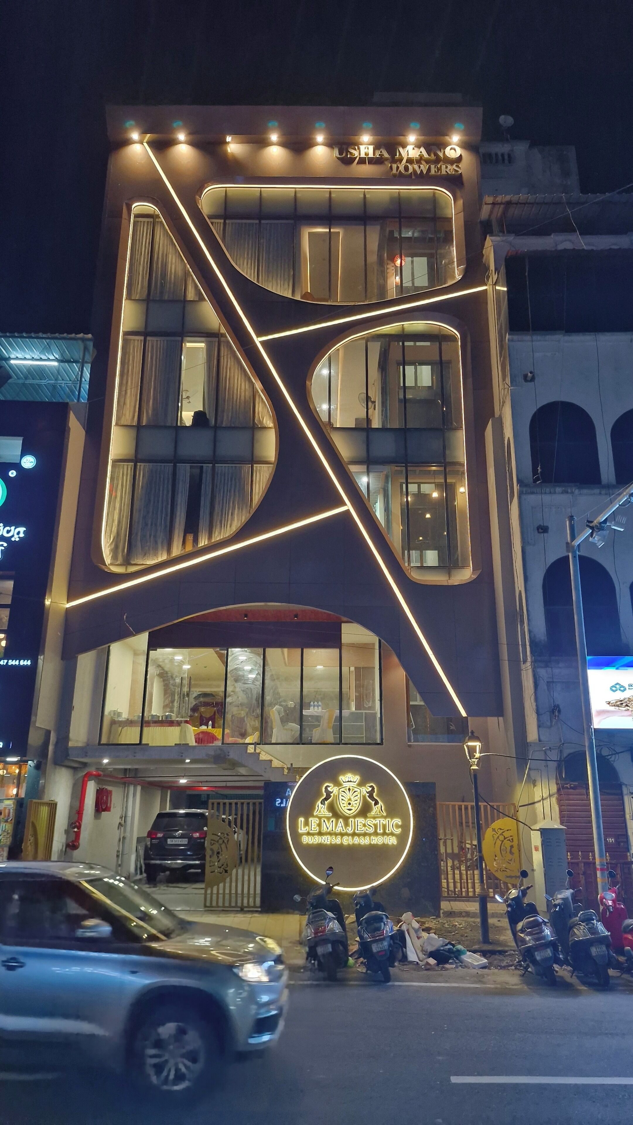 Façade de l’hébergement - soirée/nuit