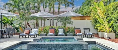 A heated pool