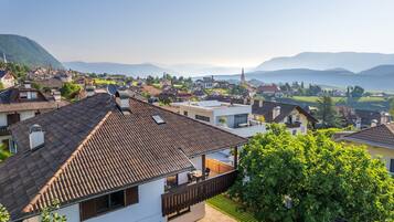 Un quartier résidentiel caractérisé par une architecture traditionnelle, avec des maisons dotées de toits inclinés et d’antennes paraboliques.