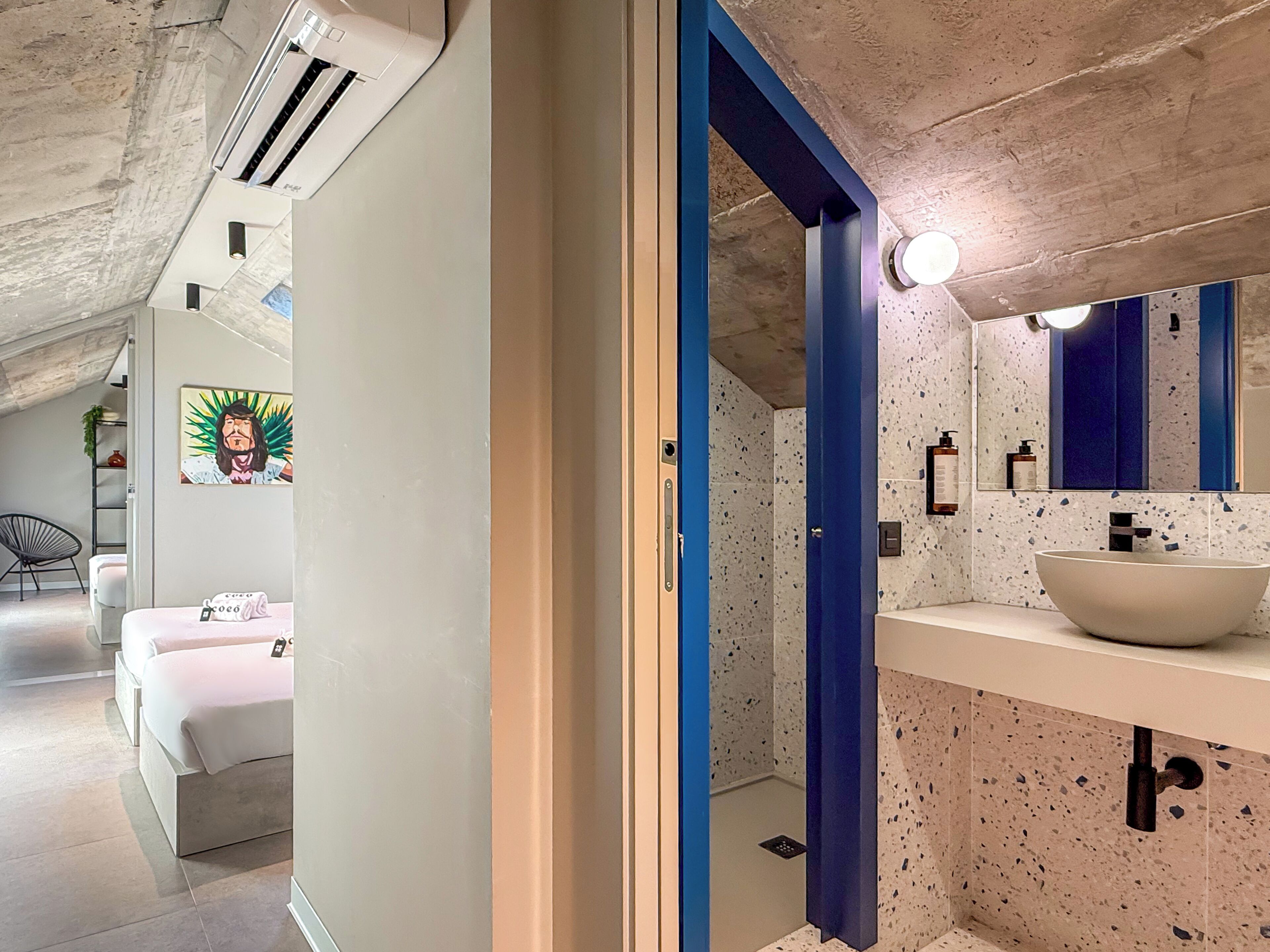 Quarto quádruplo superior, 2 quartos, banheiro privativo | Wi-Fi de cortesia