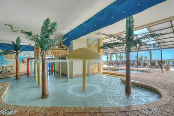 Indoor pool, outdoor pool - Caribbean Resort 1008- Oceanfront 2BR/2BA-Pool (Myrtle Beach)