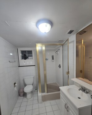 Serviettes fournies, savon, papier de toilette