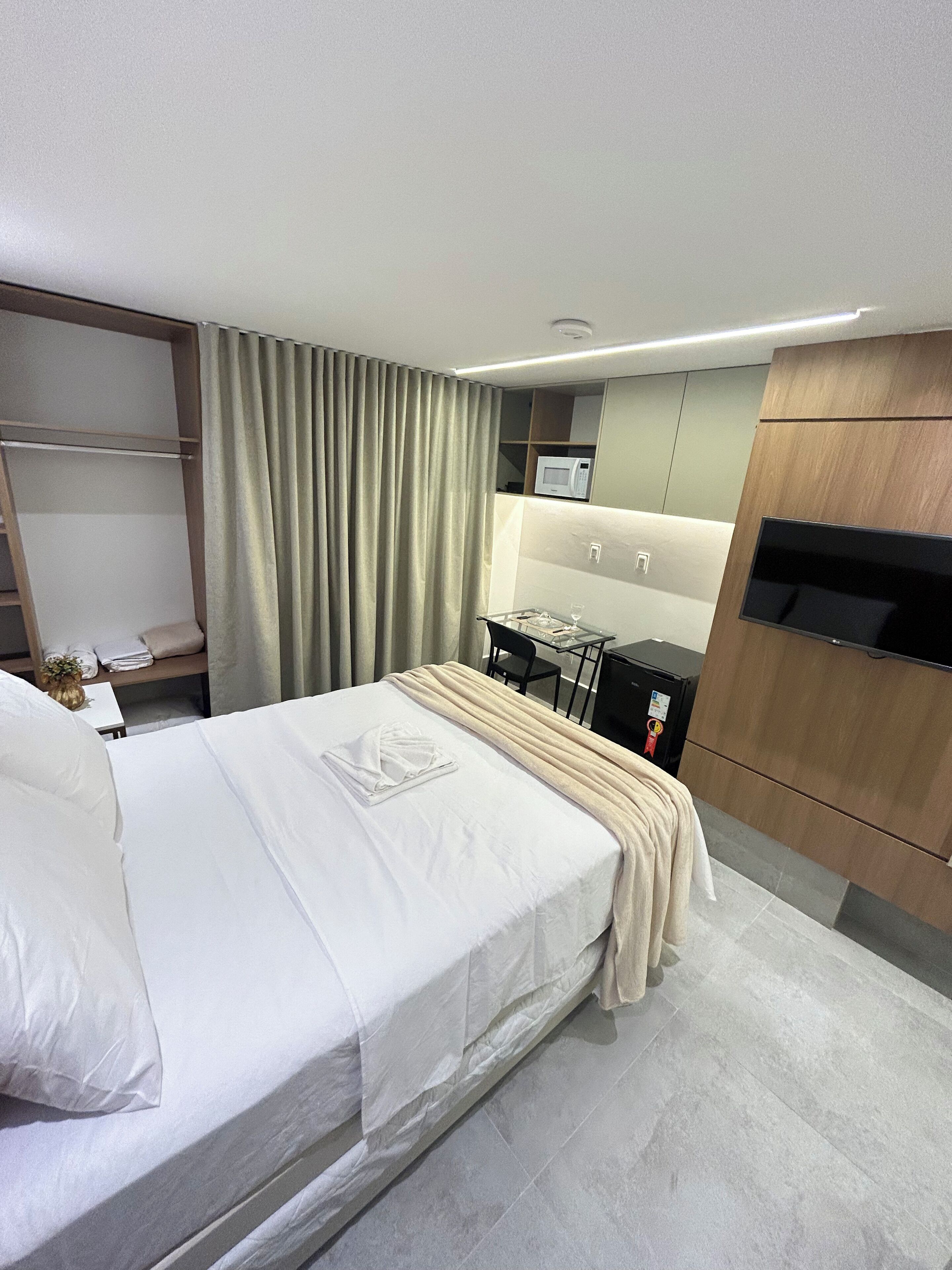 公寓 | 1 多间卧室、笔记本电脑工作区、遮光窗帘、熨斗/熨衣板