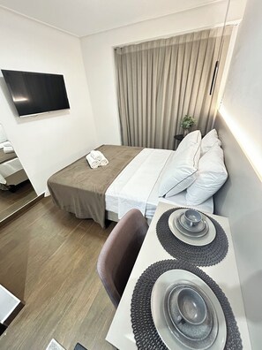 Apartment | 1 bedroom, laptop workspace, blackout drapes, iron/ironing board - Melhores Flats (João Pessoa)