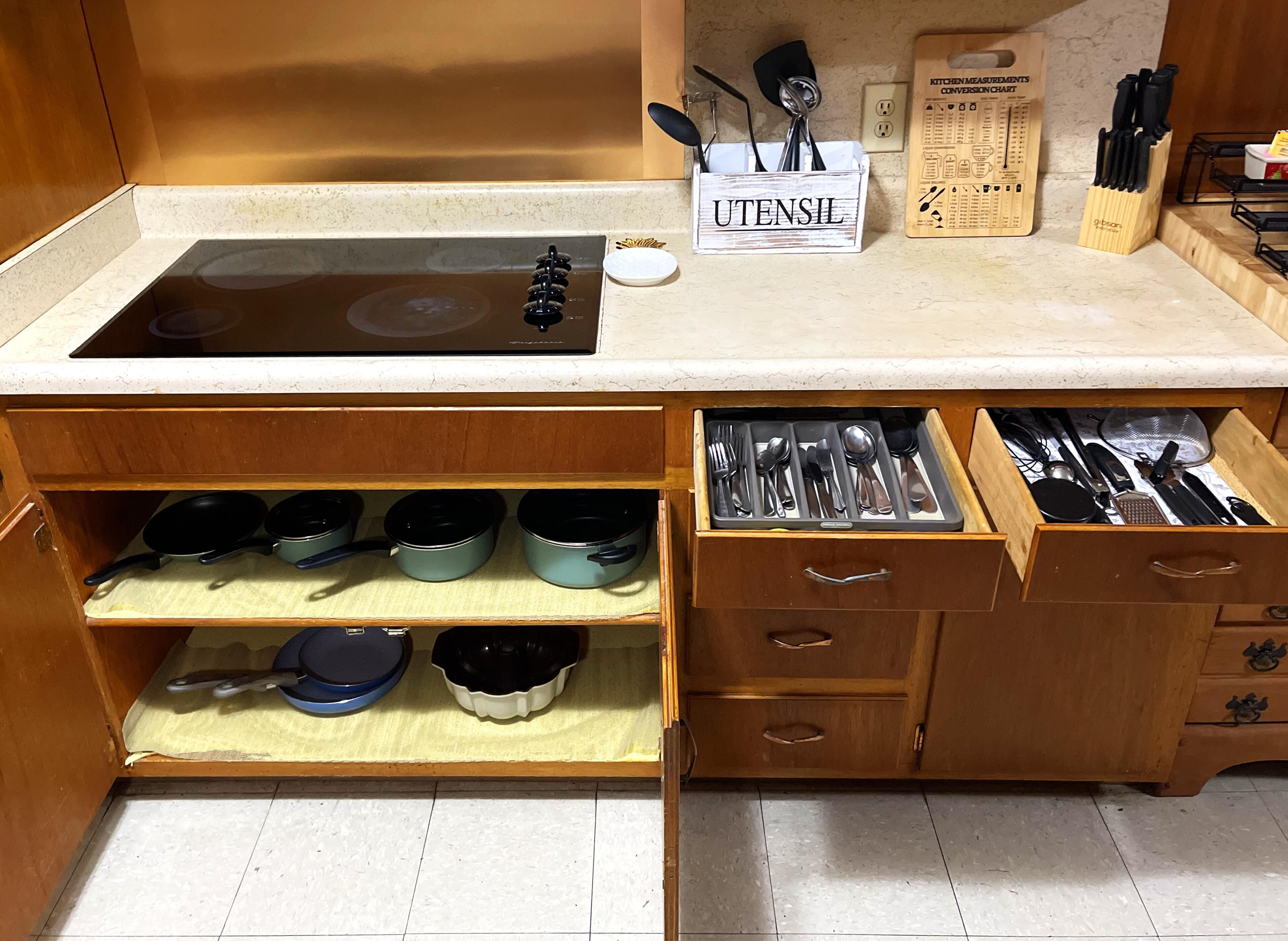 Microwave, oven, stovetop, dishwasher