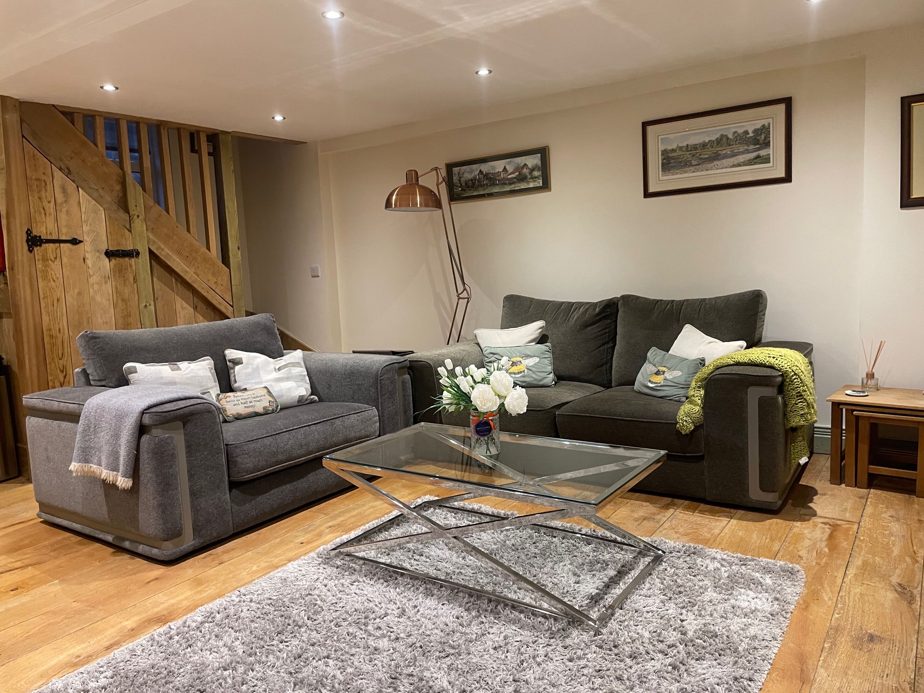 Cottage | Living area | TV, fireplace