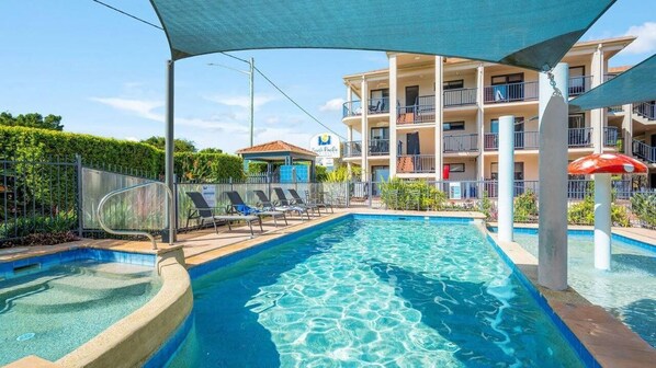 Una piscina riscaldata