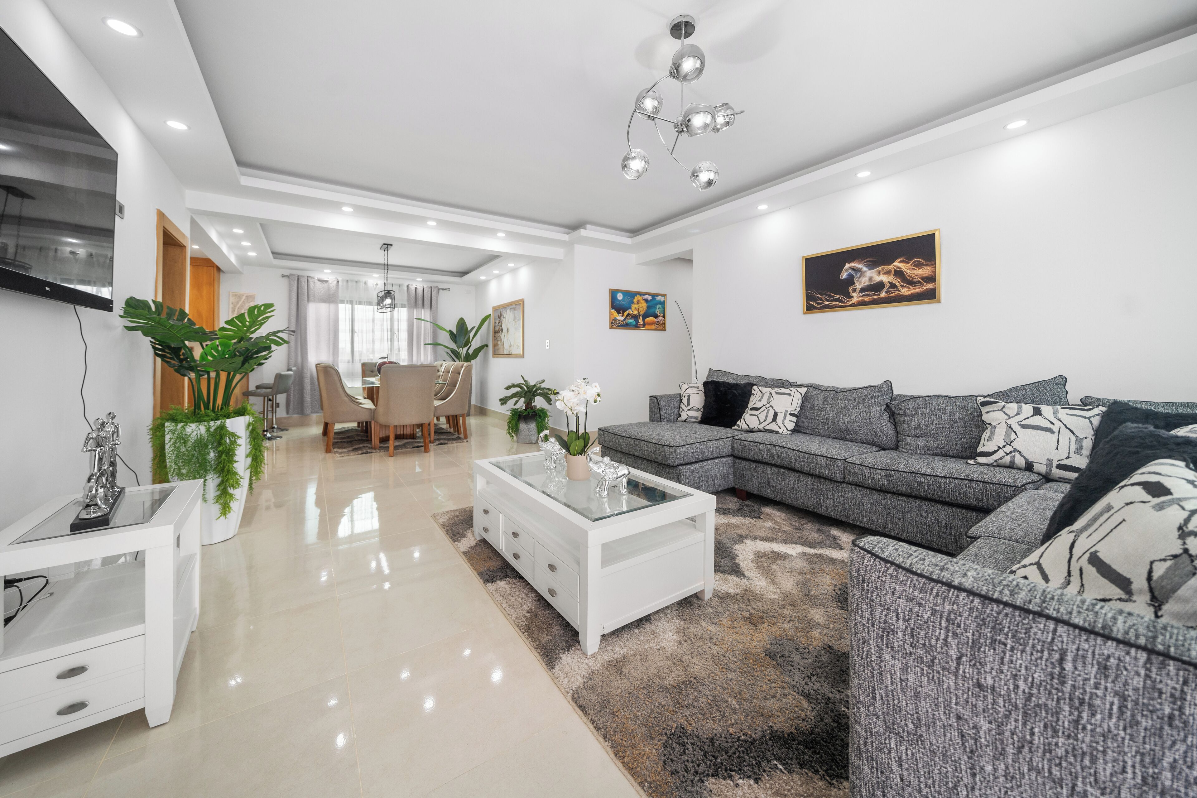 Family Condo, Garden View | Living area | 55-inch Smart TV with digital channels, Netflix, streaming services