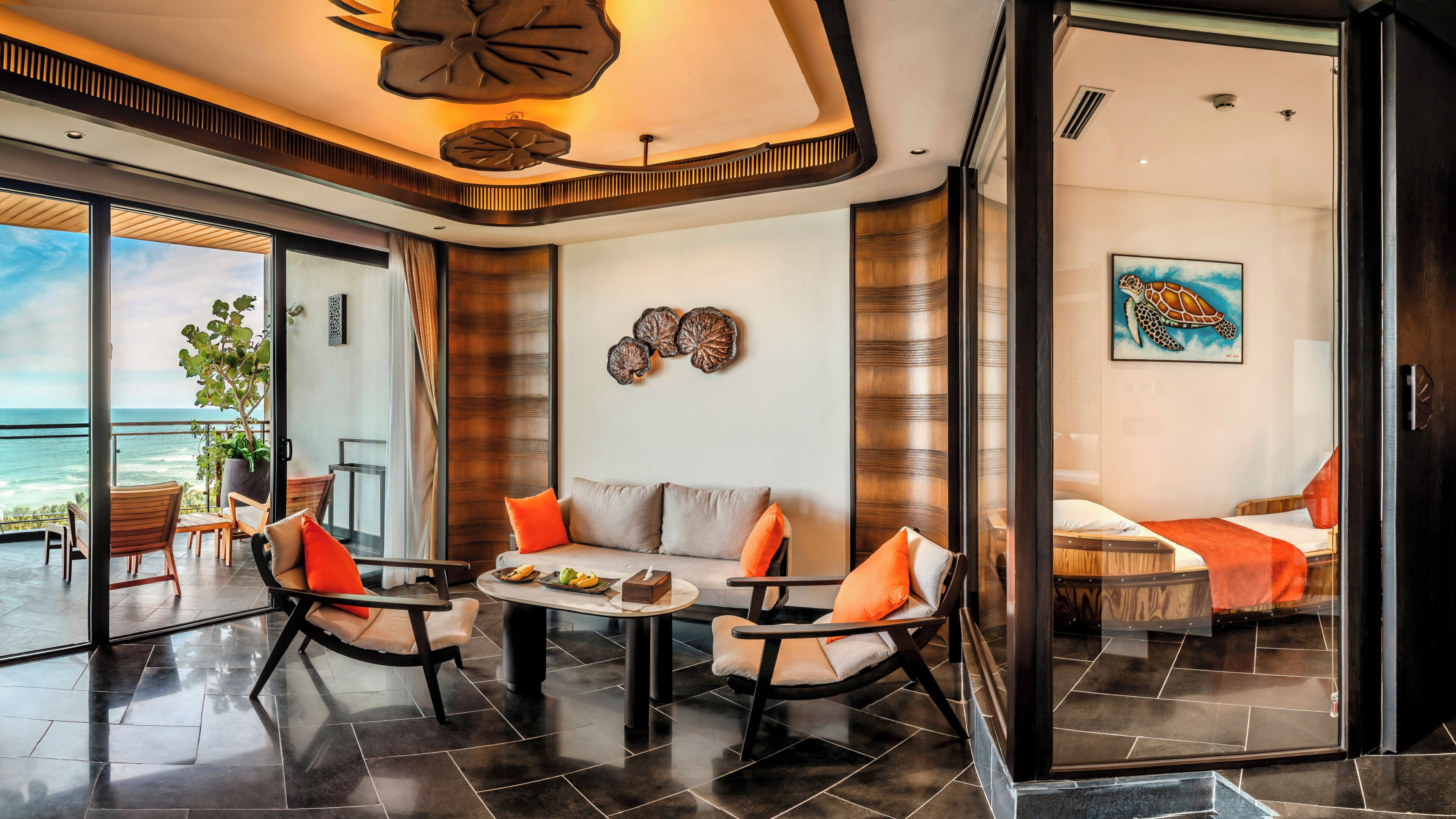 Suite Sea View with Children Themed Room | Living area | LCD TV