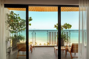 Executive Family Suite 2-Bedroom Sea View with Children Themed Room | Living area | LCD TV - Amiana Resort Cam Ranh (Cam Lam)