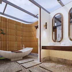 Signature Family Suite 2-Bedroom Sea View with Children Themed Room | 浴室 | 独立的浴缸和淋浴、免费洗浴用品、吹风机、浴袍