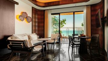 Executive Family Suite 2-Bedroom Sea View with Children Themed Room | Living area | LCD TV