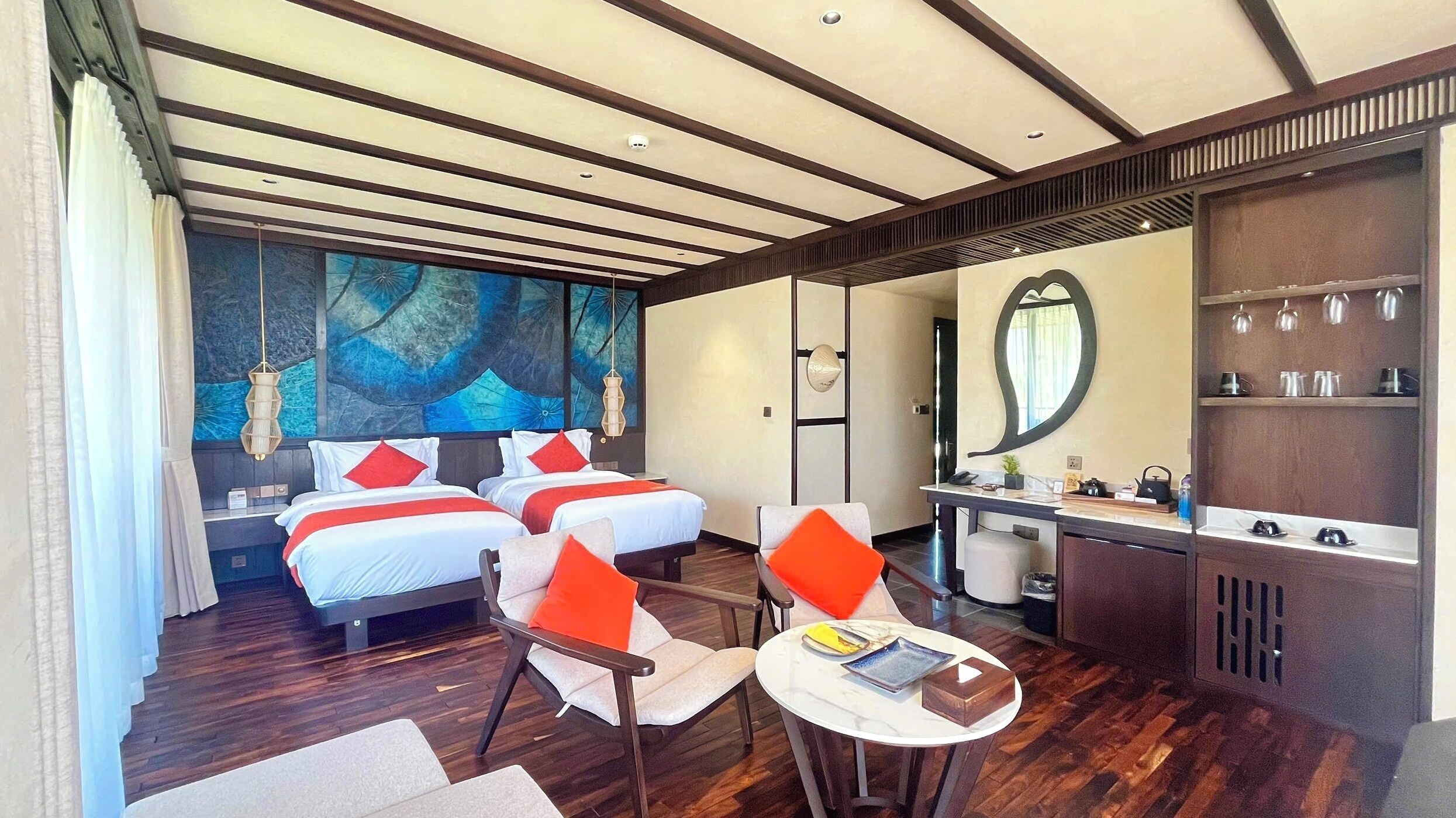 Villa – deluxe, 2 enkeltsenger | Minibarvarer (inkludert), safe på rommet og skrivebord