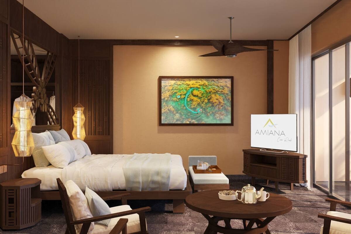 1 bedroom, free minibar items, in-room safe, desk