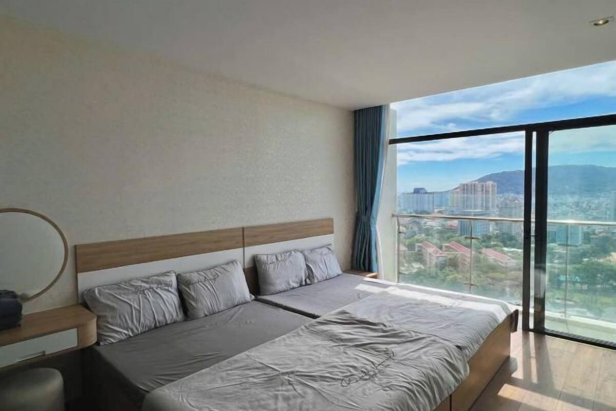 2 habitaciones y sábanas de algodón egipcio