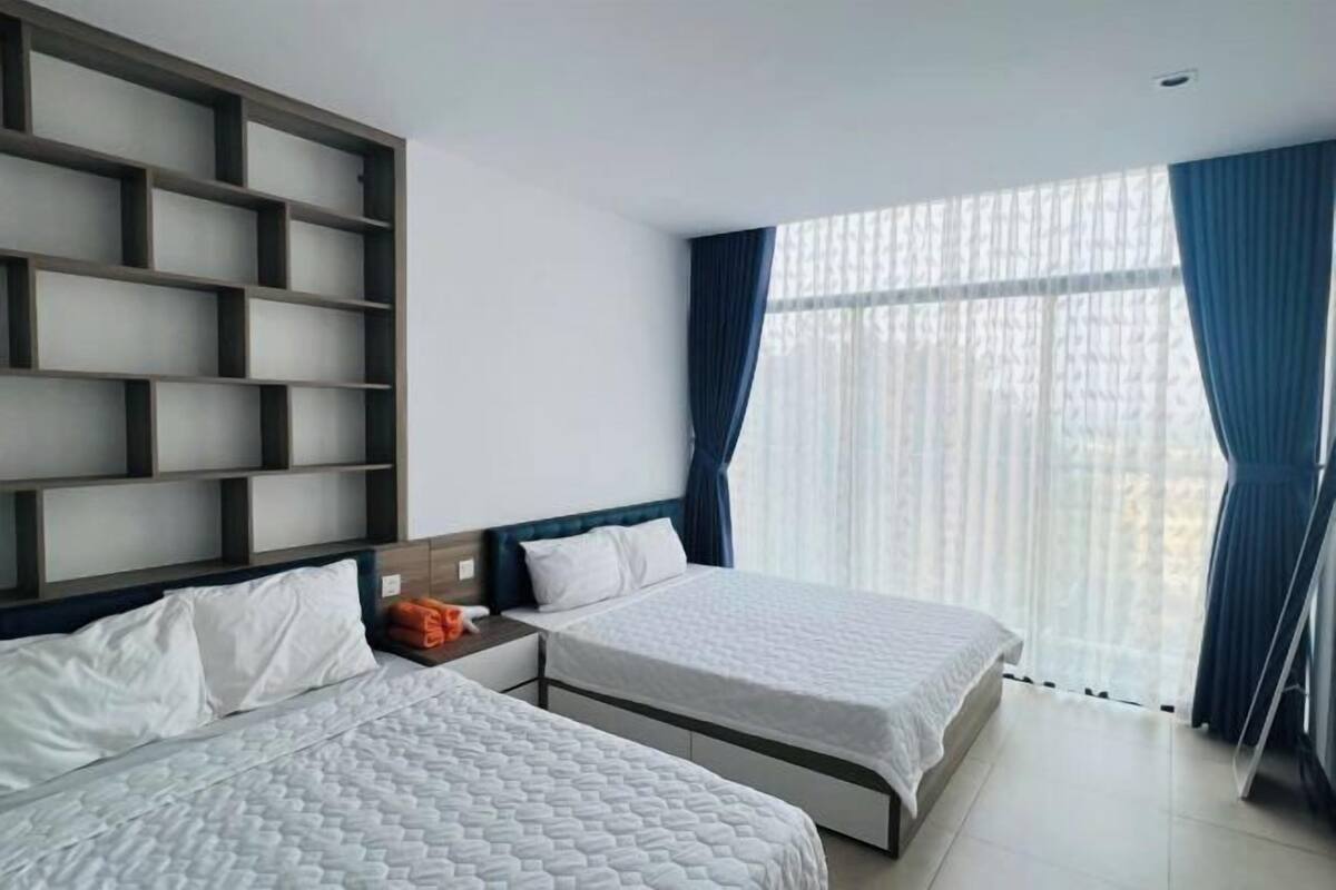 2 habitaciones y sábanas de algodón egipcio