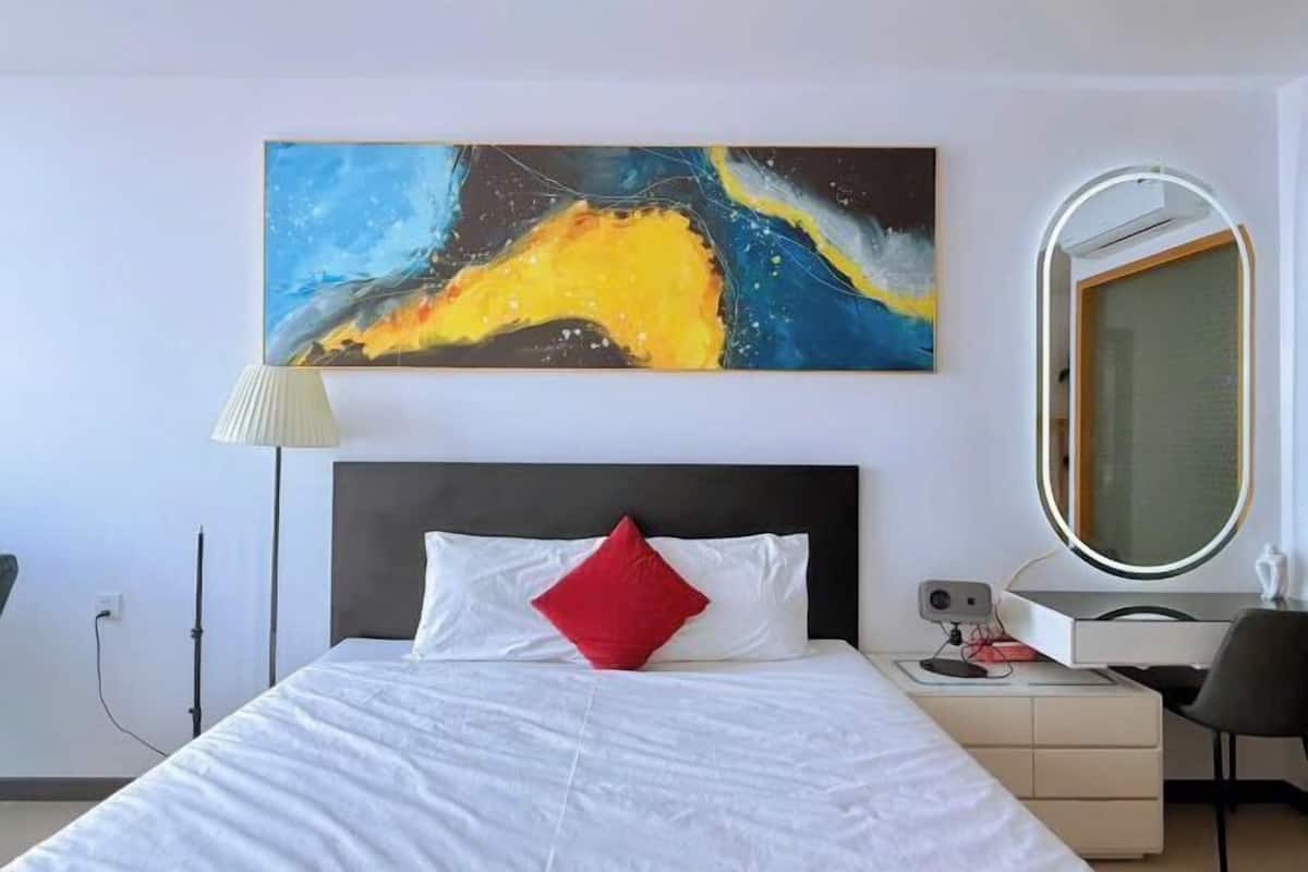 2 habitaciones y sábanas de algodón egipcio