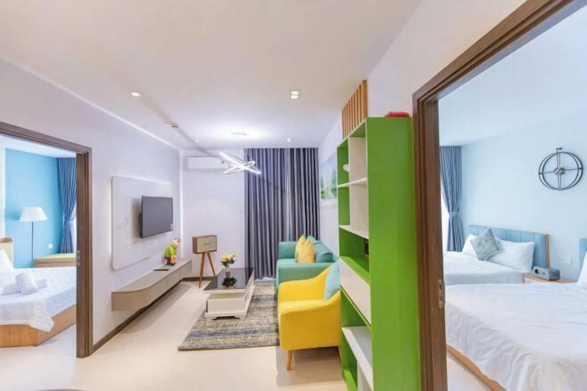 2 habitaciones y sábanas de algodón egipcio