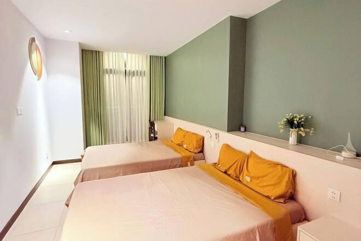 2 habitaciones y sábanas de algodón egipcio