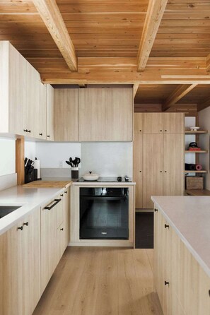 Fridge, oven, stovetop, dishwasher