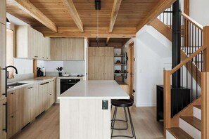 Fridge, oven, stovetop, dishwasher