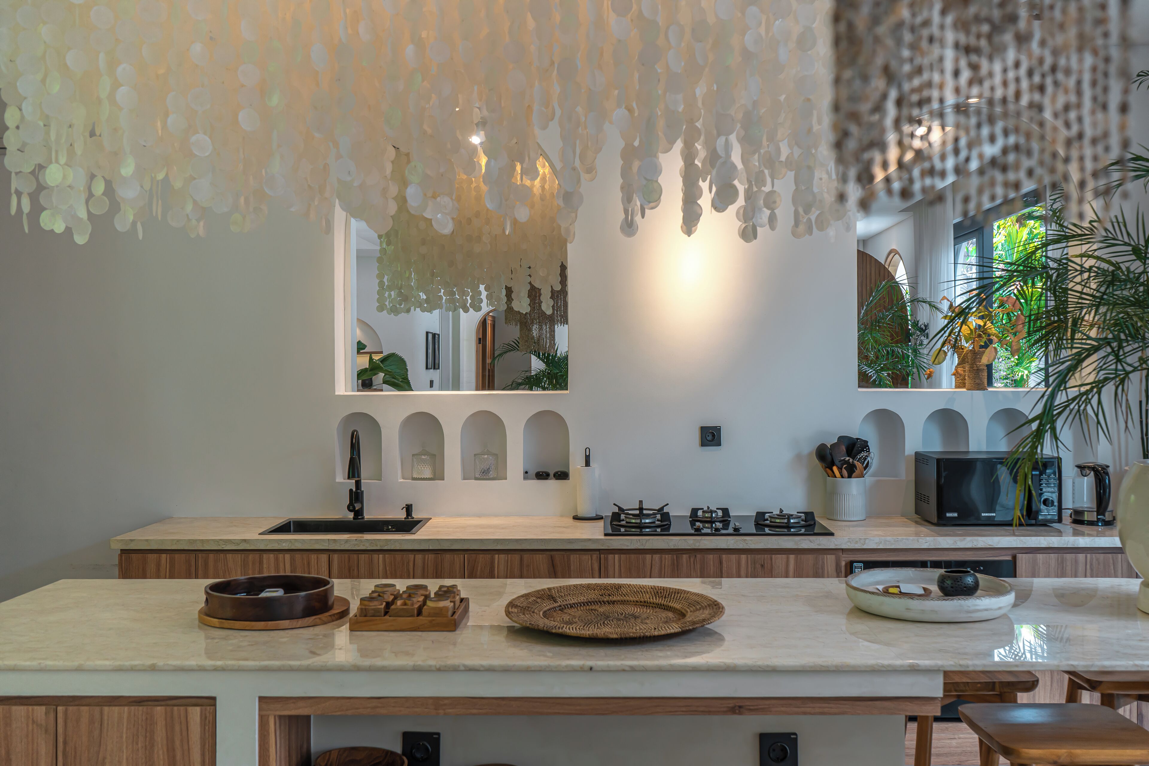 Luxury Villa, Patio, Pool View | Private kitchen