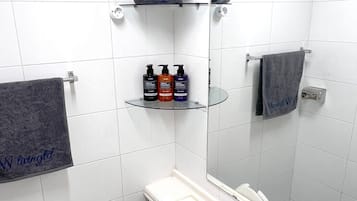 Kamar Single Basic, pemandangan kota | Kamar mandi | Shower, perlengkapan mandi gratis, pengering rambut, dan handuk