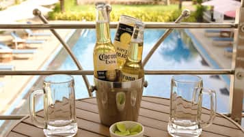 Premium Room, Pool View | Desk, laptop workspace, iron/ironing board, free WiFi