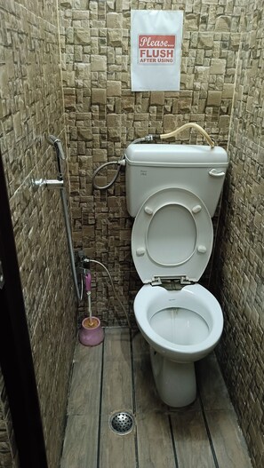 Shower, soap, toilet paper