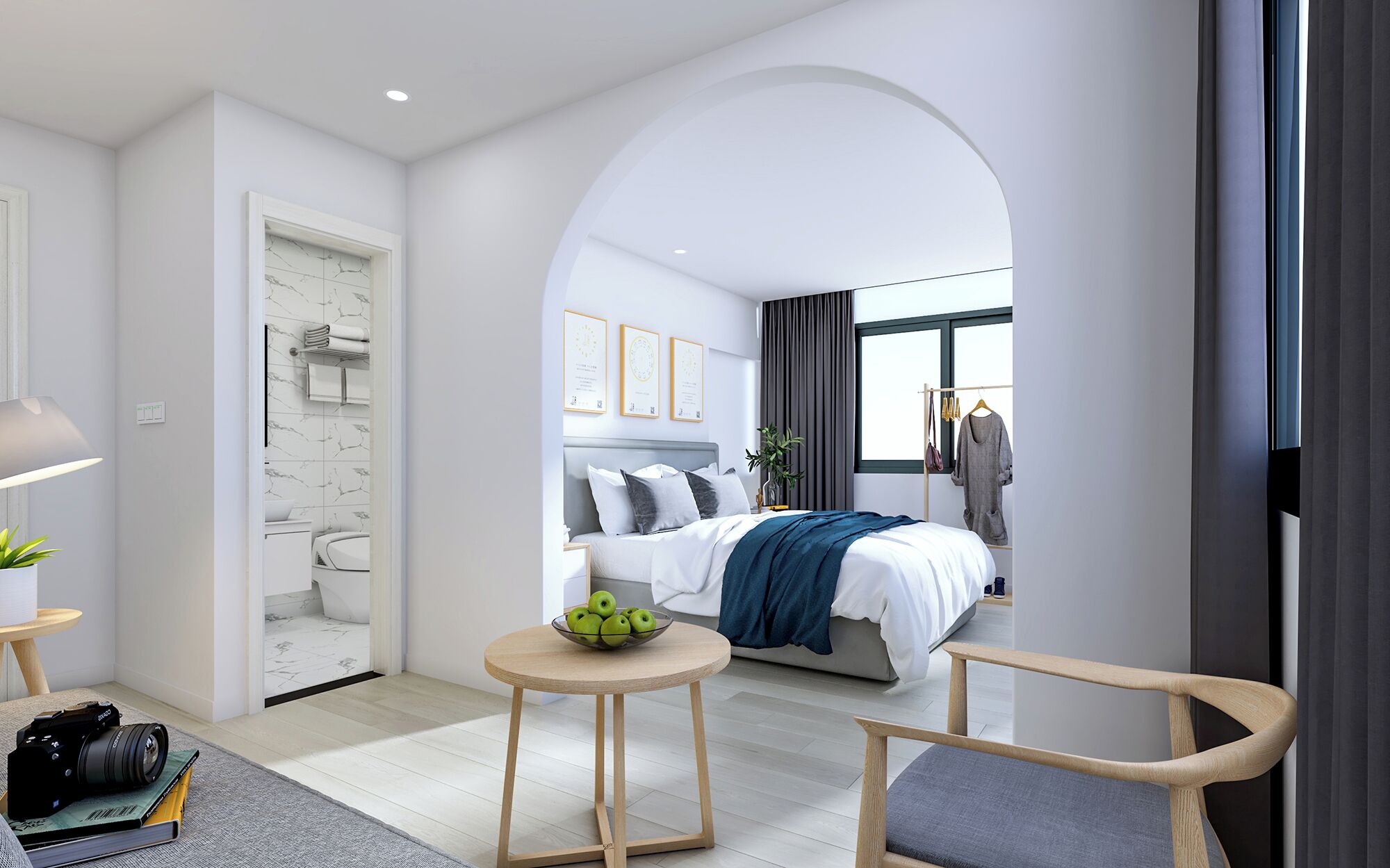 Family Quadruple Room, Non Smoking | Pillowtop beds, blackout drapes, iron/ironing board, free WiFi