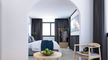Familien-Vierbettzimmer, Nichtraucher | Pillowtop-Betten, Verdunkelungsvorhänge, Bügeleisen/Bügelbrett