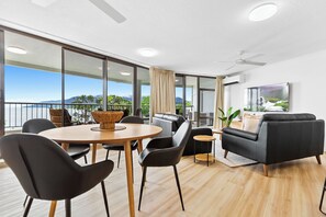 Deluxe Apartment, Balcony, Ocean View | Living area - Aquarius Esplanade Retreat (Cairns)