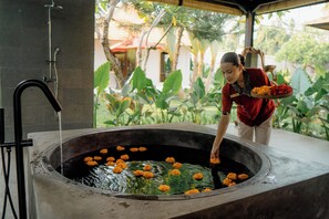 Salas de tratamiento para parejas, un sauna, tratamientos corporales