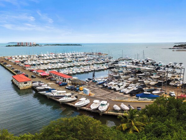 Enjoy serene waterfront views and easy access to a variety of boats.