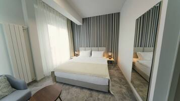 Premium bedding, memory-foam beds, minibar, individually decorated