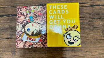 A card game with a cartoon character on the cover.