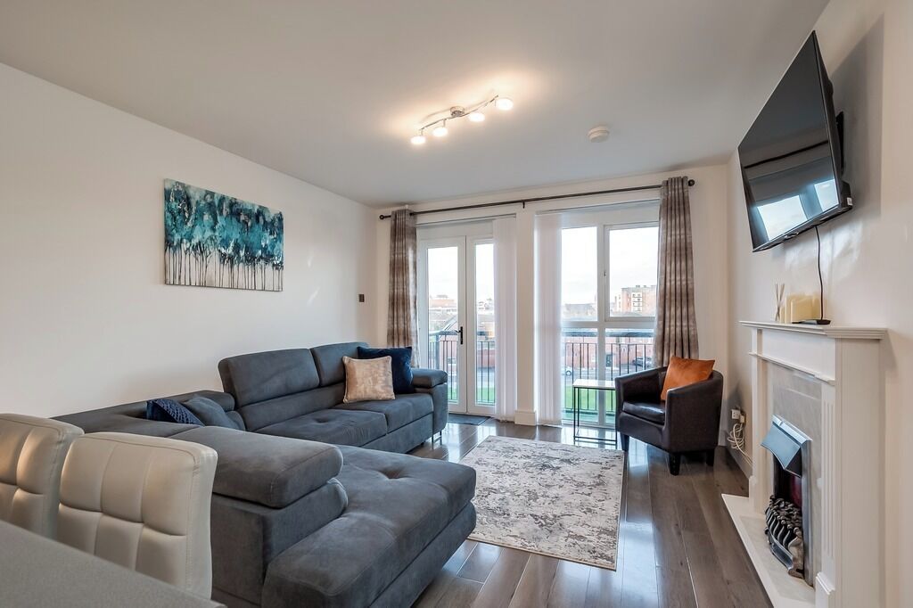 Televisie en een open haard