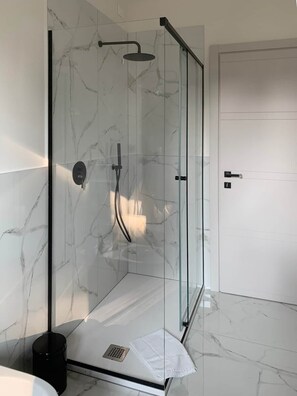 Shower, hair dryer, bidet, soap