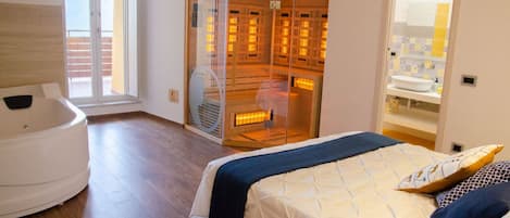 Suite, Balcony, Sea View | 1 bedroom, Frette Italian sheets, premium bedding, pillowtop beds