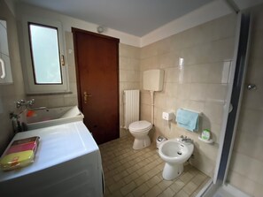 Dusche, Haartrockner, Bidet, Handtücher