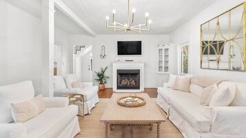 House, Multiple Beds, Pool Access, Pool View (Cake by the Ocean) | Living area | 42-inch flat-screen TV with digital channels