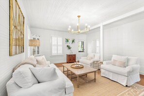 House, Multiple Beds, Pool Access, Pool View (Cake by the Ocean) | Living area - Cake by the Ocean Tybee Vacation Rentals (Tybee Island)