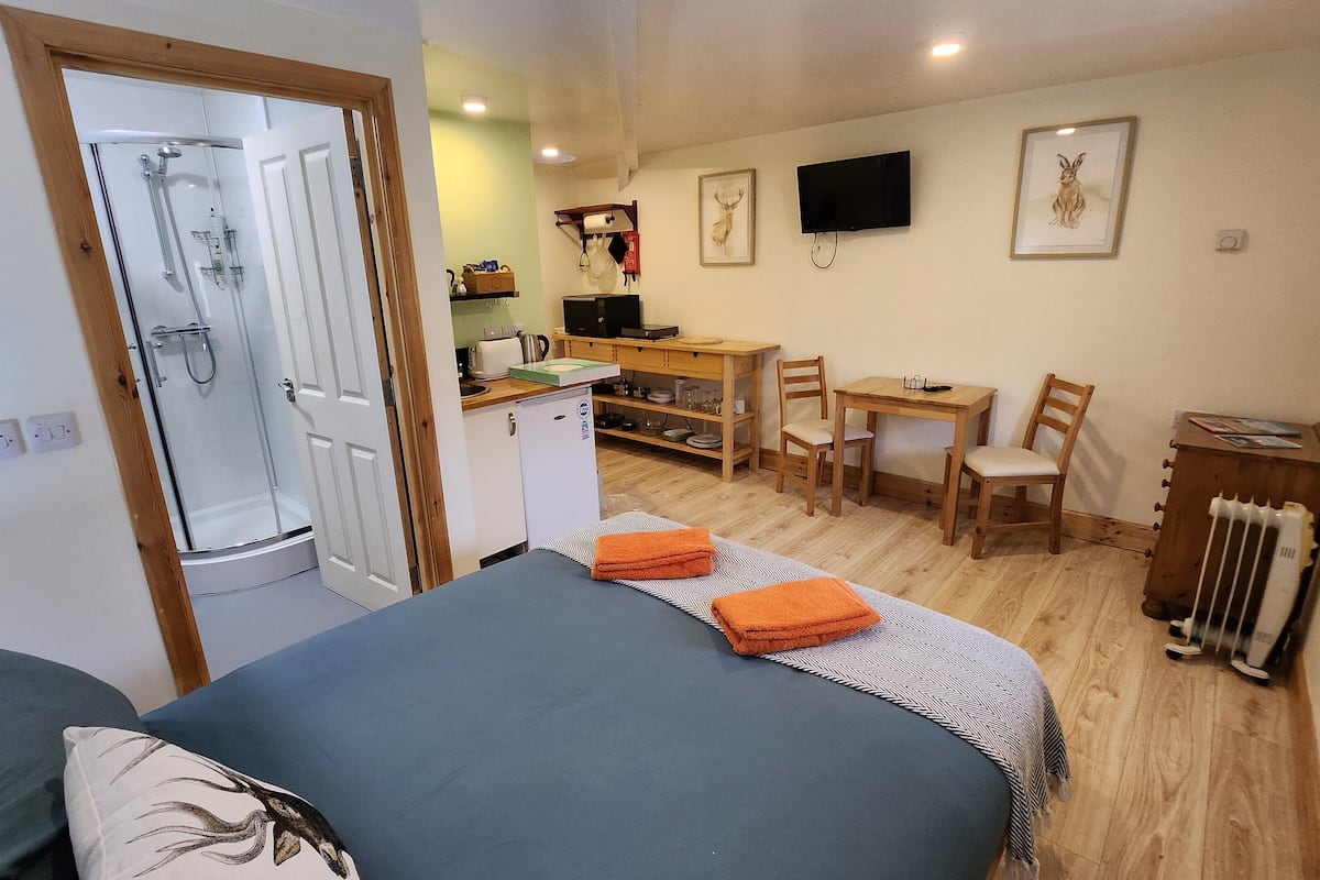 Studio, 1 parisänky, tupakointi kielletty, näköala mäelle | 1 makuuhuone, ilmainen Wi-Fi, vuodevaatteet