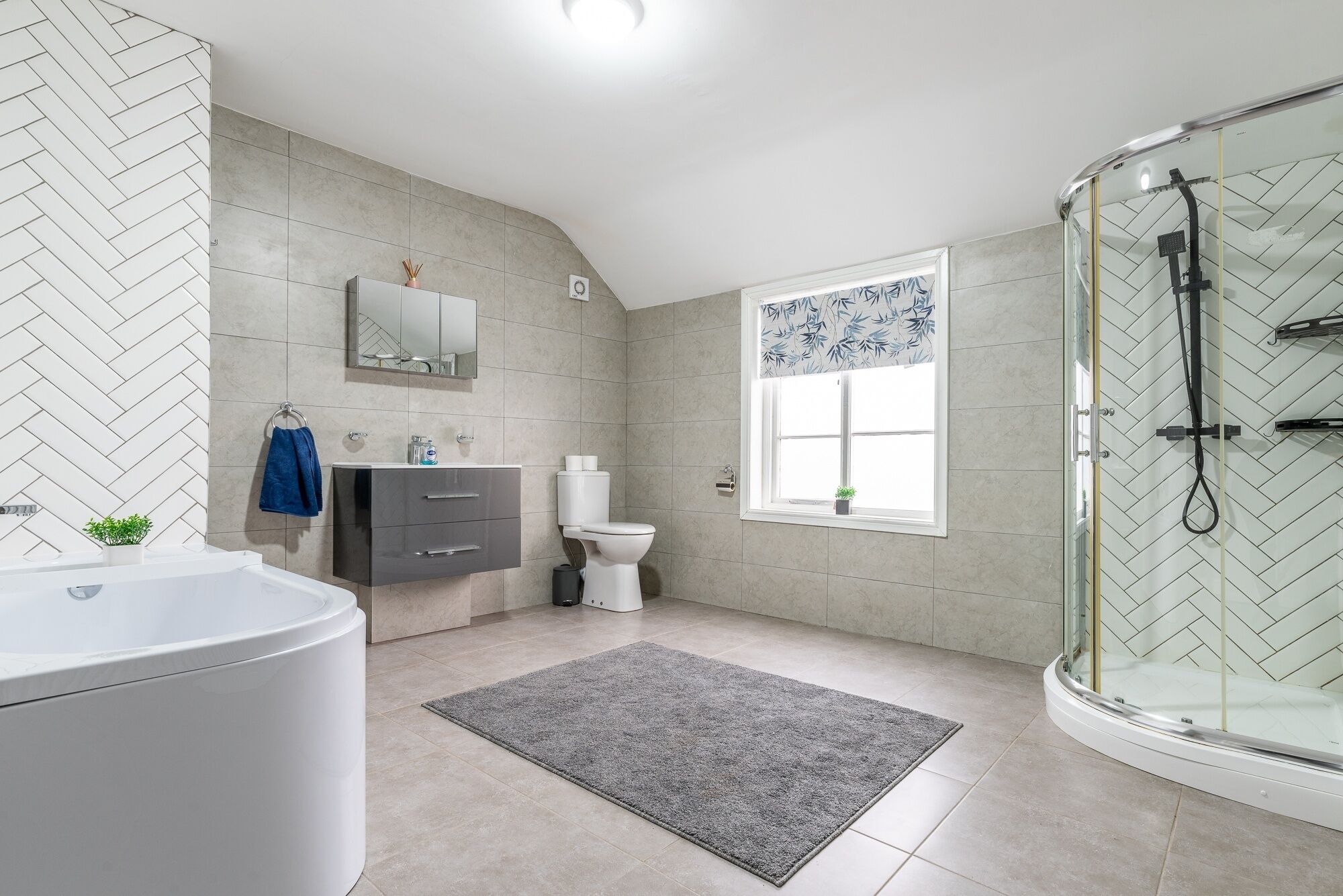 Secador de pelo, toallas