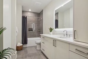 Hair dryer, towels